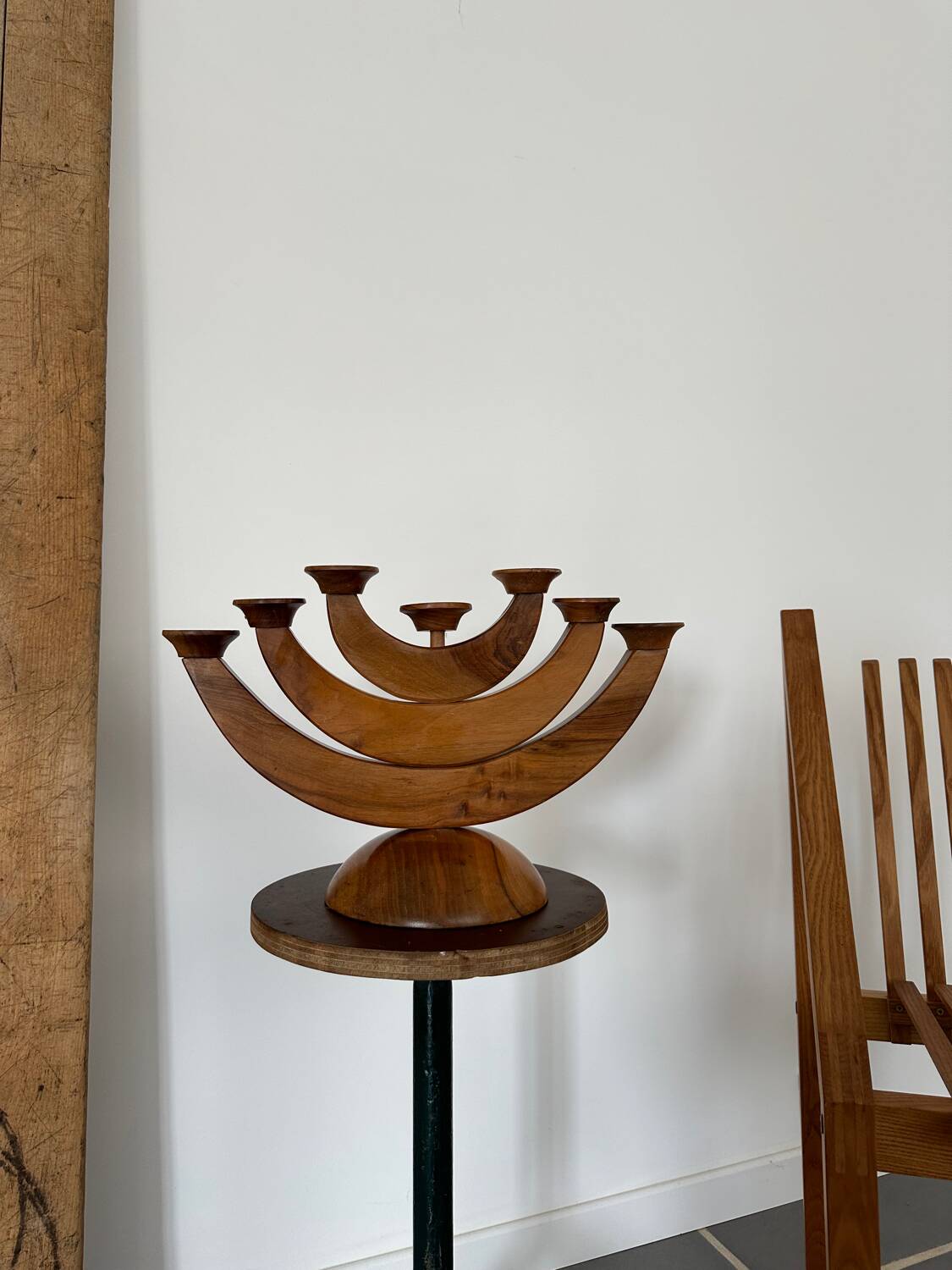 Swedish vintage wooden candle holder