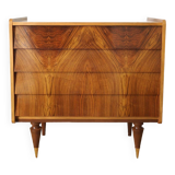 Vintage 50's walnut chest of drawers