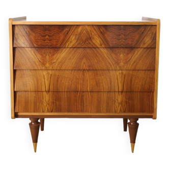 Vintage 50's walnut chest of drawers