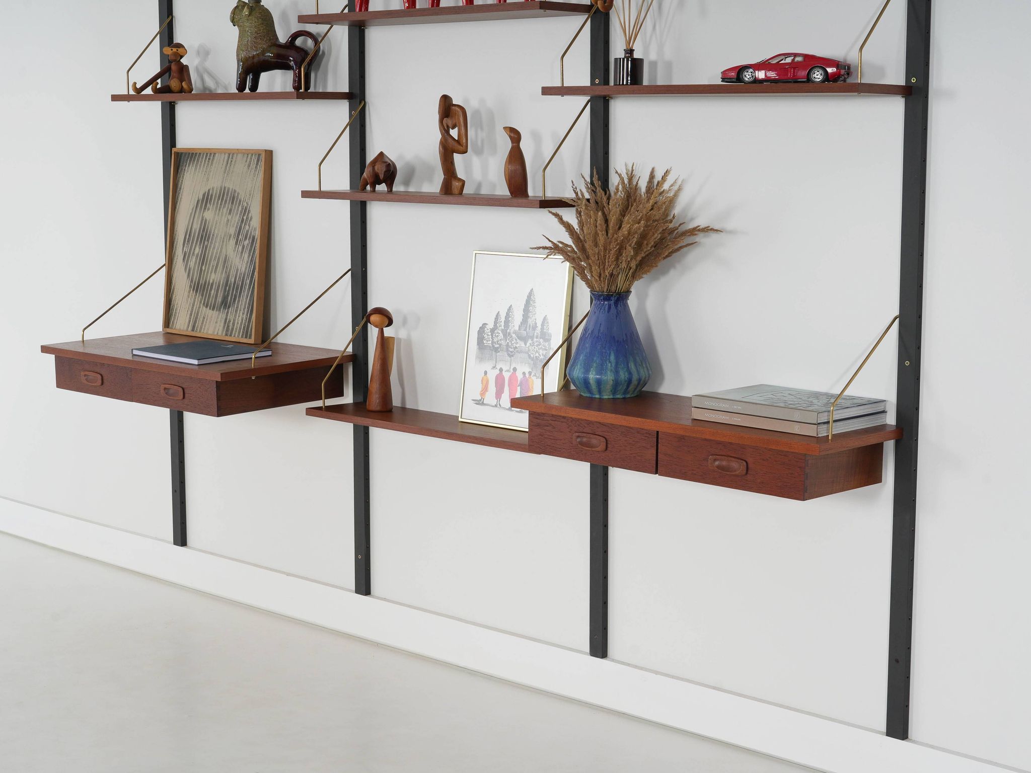 PS System Modular Shelving – Teak Veneer, Danish Design, 1970s