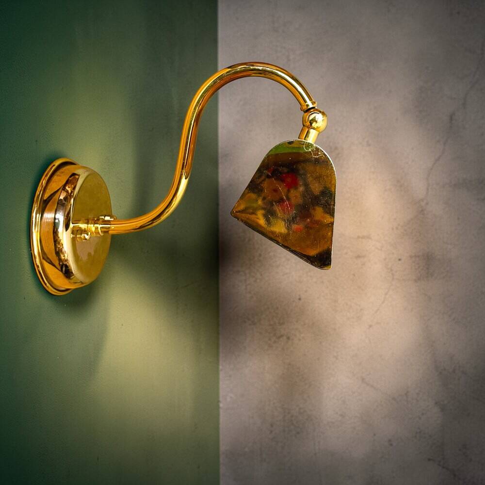 Industrial brass adjustable  wall picture light