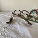 4 antique brass coat hooks towel holders