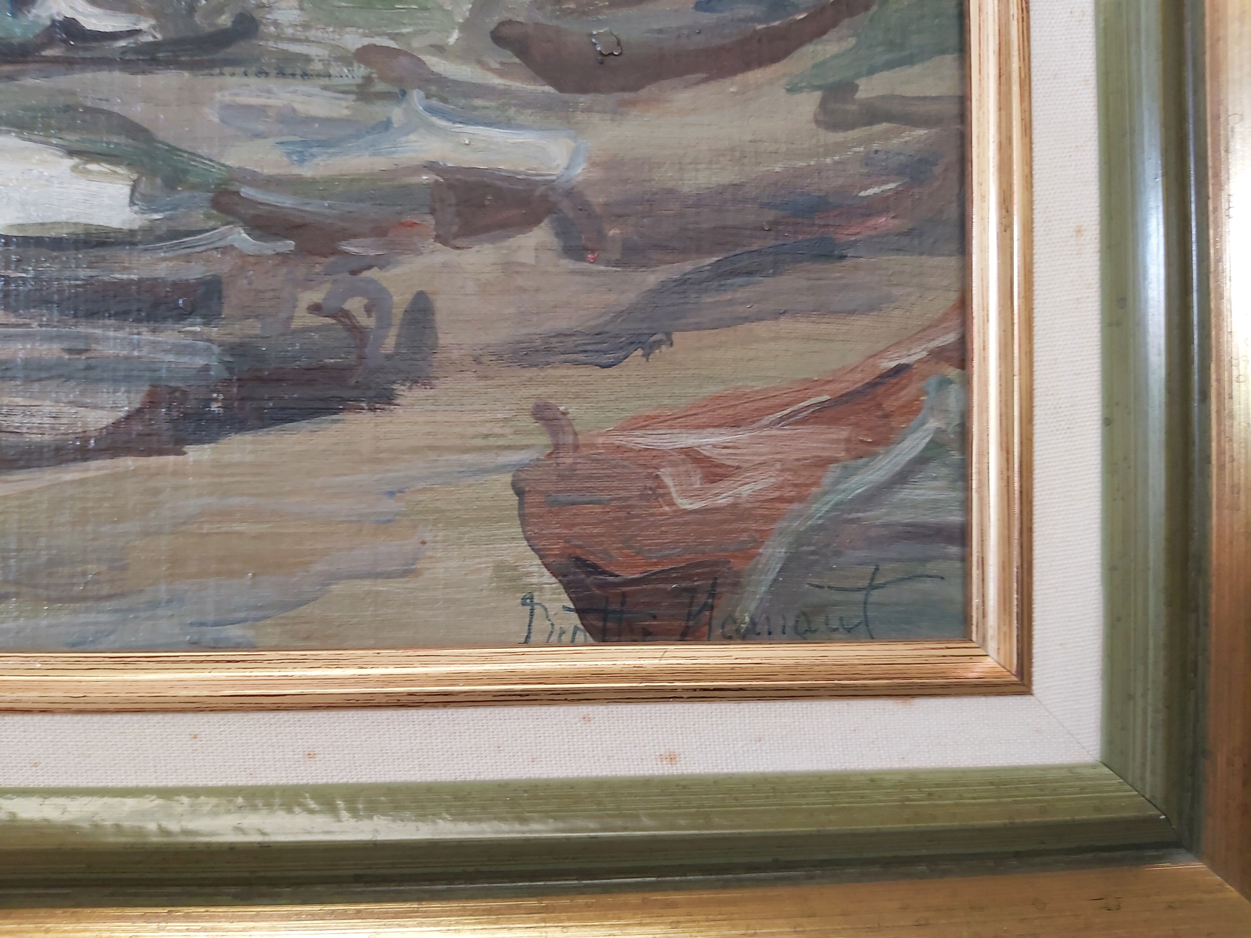 Marine oil on canvas signed