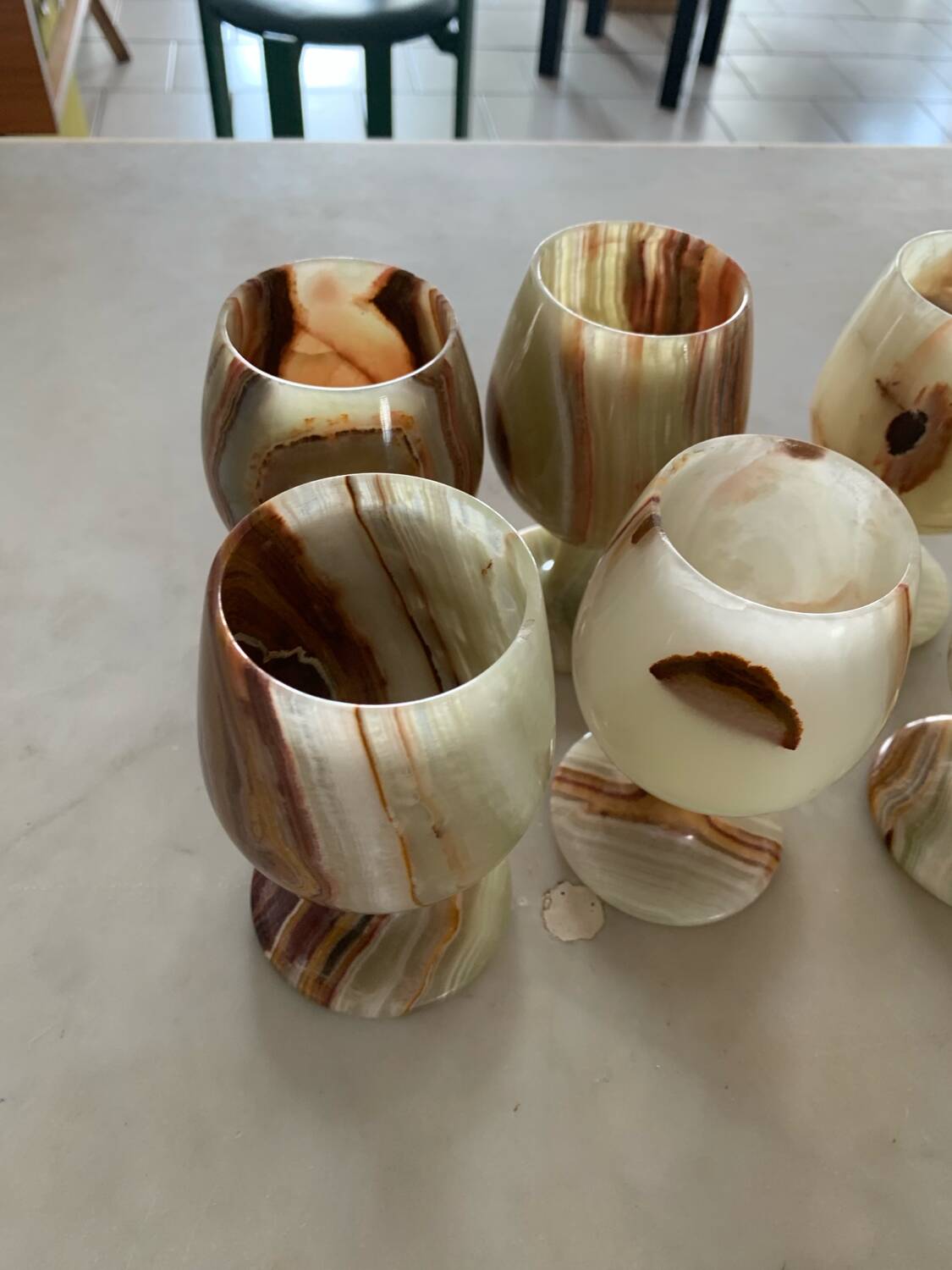 Vintage Onyx Glass Lot Circa 1970