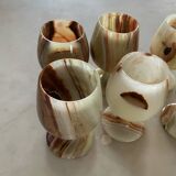 Vintage Onyx Glass Lot Circa 1970