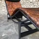 LC4 chaise longue in cowhide and black frame by Cassina, 1970–80