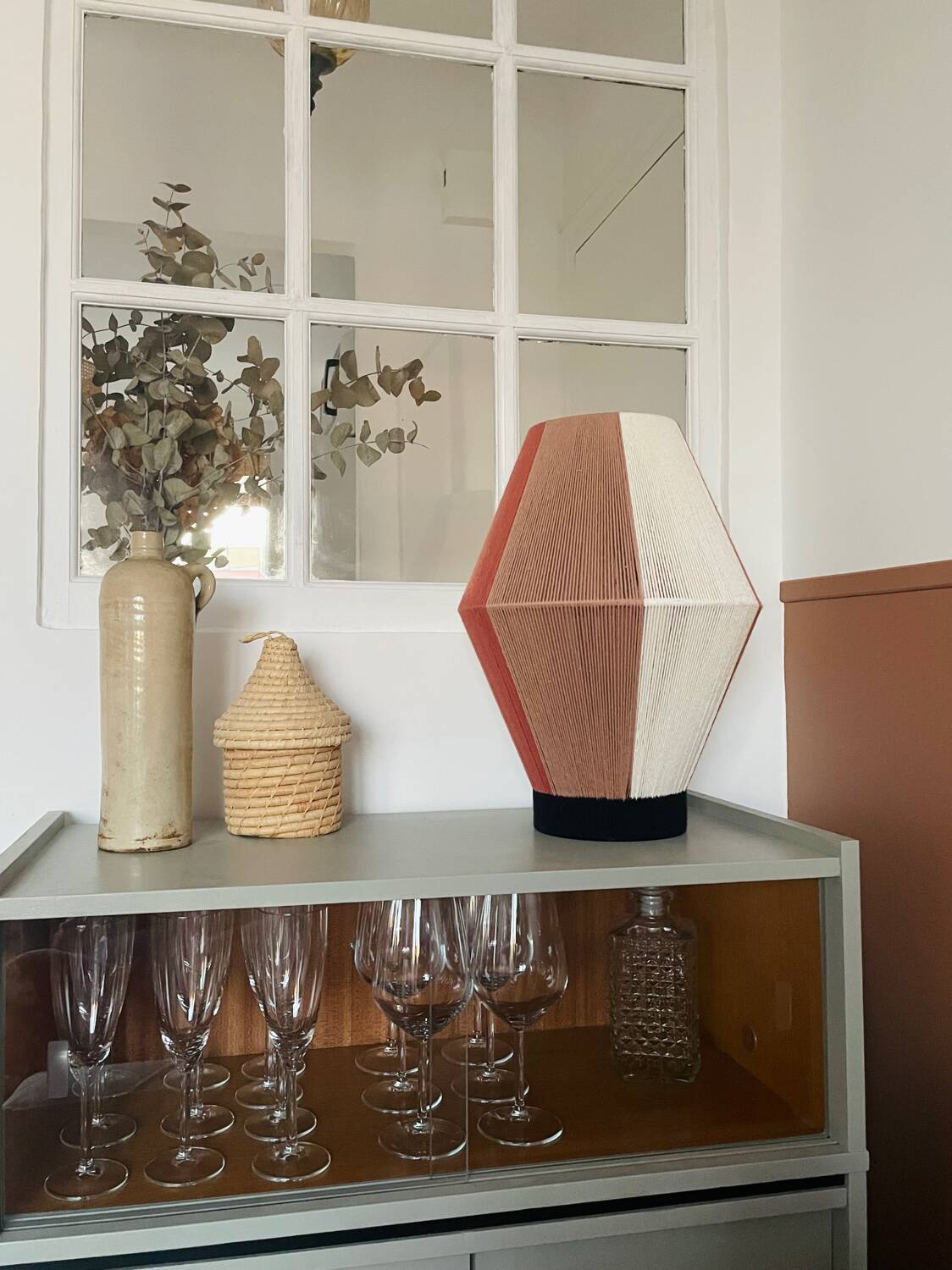 Cotton thread woven lamp