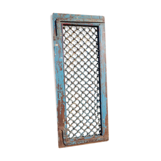 Burmese teak mesh window mirror