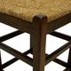 Vintage wooden stool straw seat 60s minimalist design