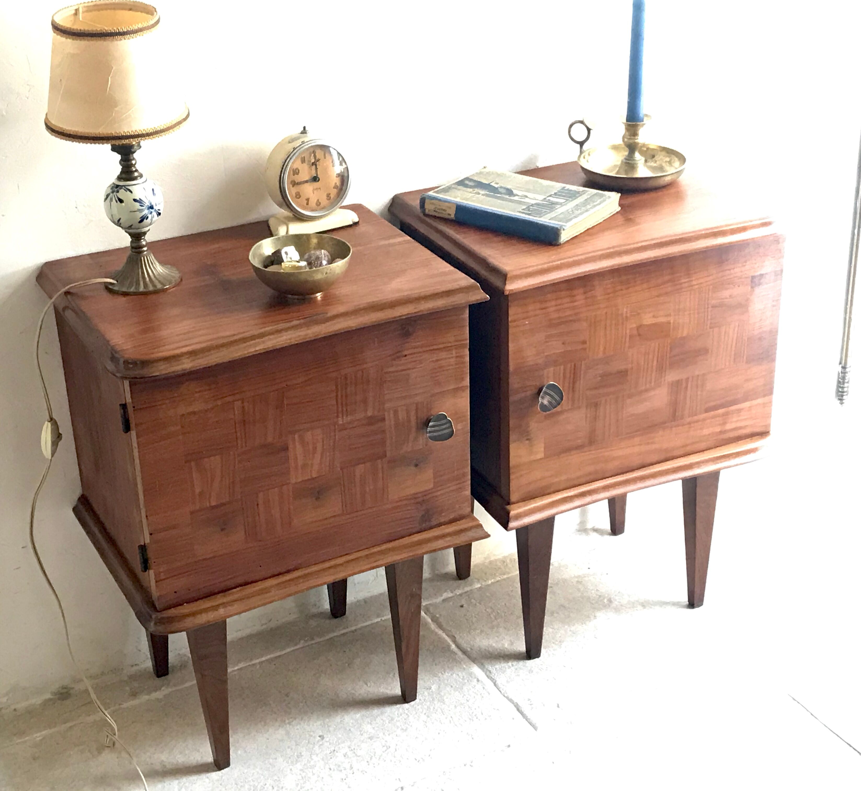 Pair of vintage bedsides
