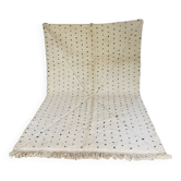 Berber carpet Beni Ouarain with black polka dots and relief 160x260