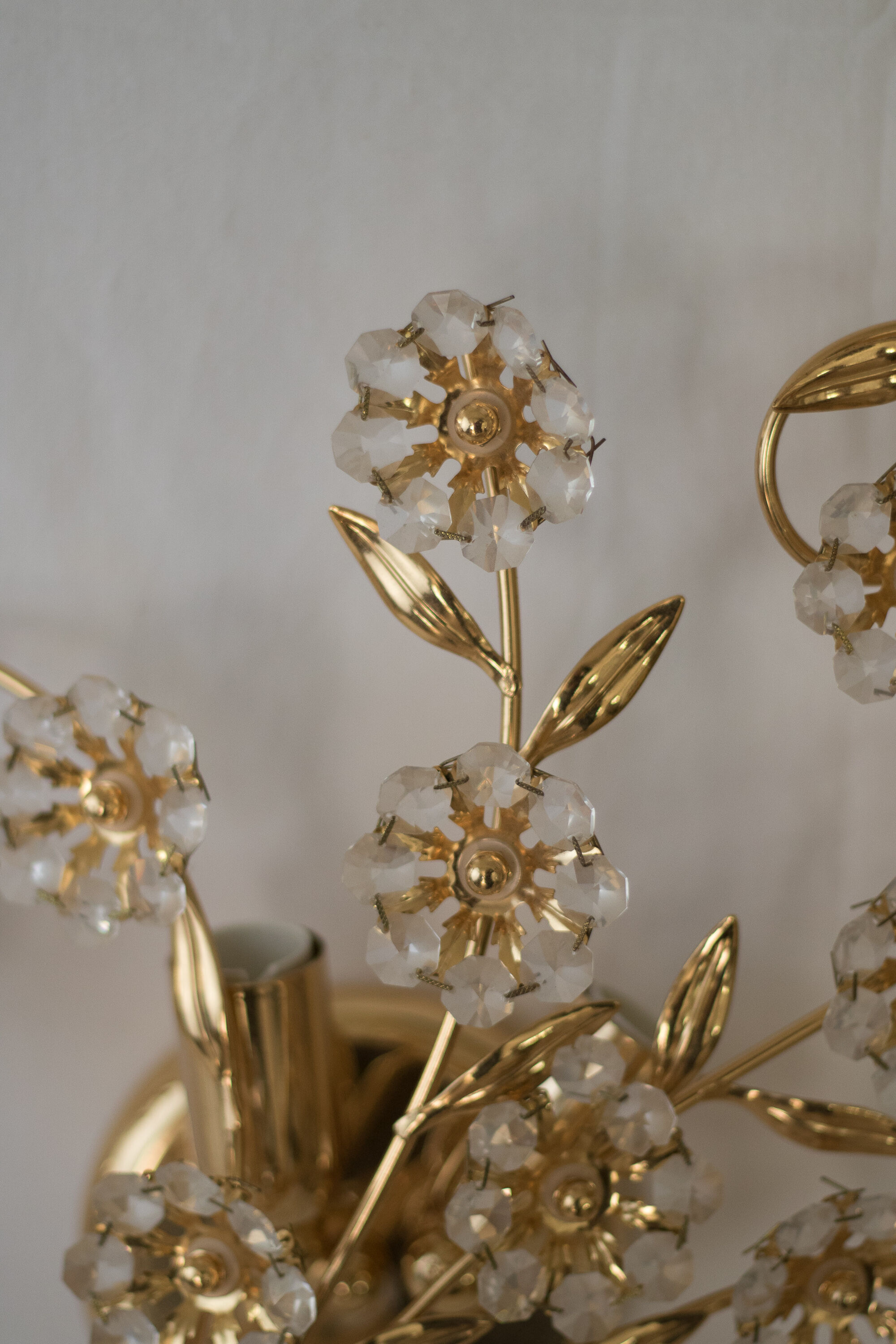 Pair of wall light Italian "Bouquets of flowers"