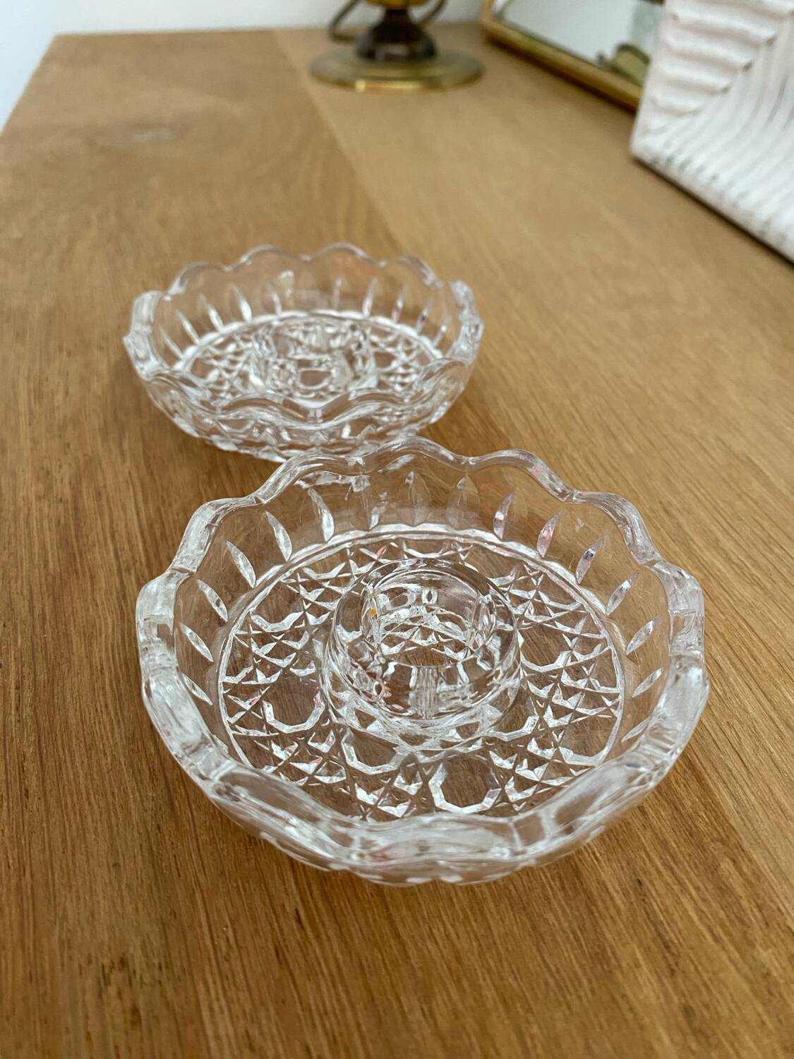 Duo crystal candle holders
