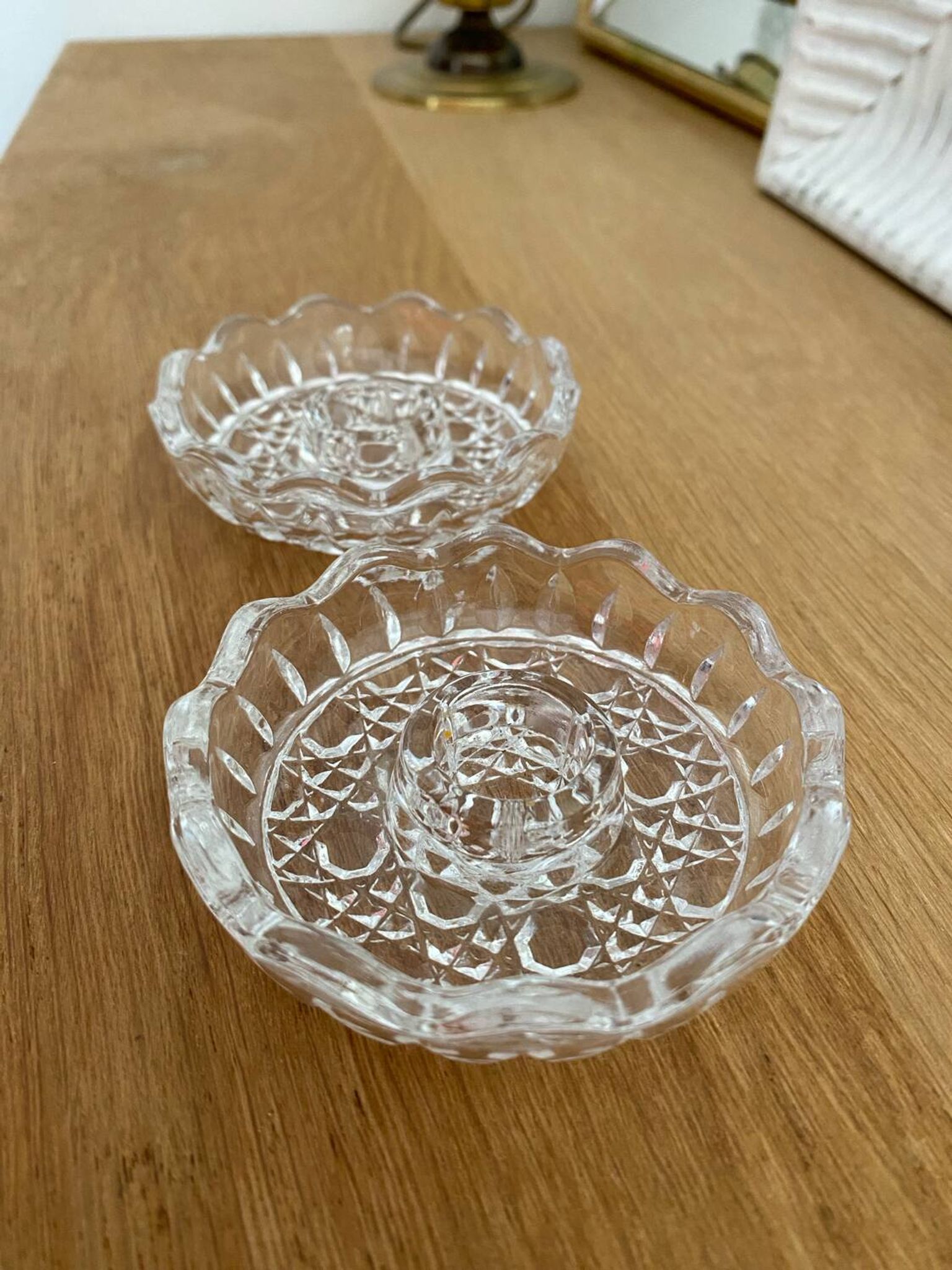 Duo crystal candle holders