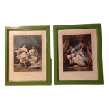 Pair of erotic engravings, early nineteenth century.  Good condition