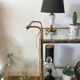 Table lamp in alabaster and brass 50s