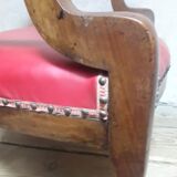 Fauteuil de bureau en noyer massif XIX°