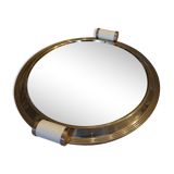 Art deco brass mirror tray
