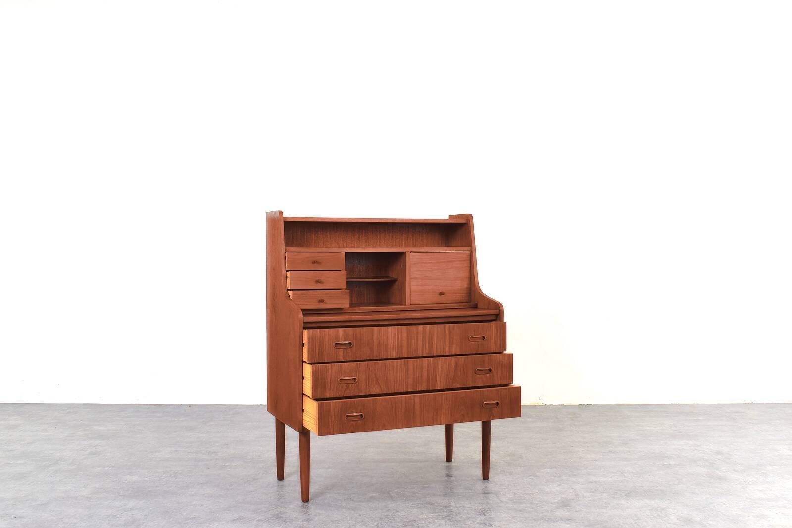 Mid-Century Danish Teak Secretary, 1960s.