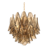 Contemporary Modern Smoked-Fumè "Rondini" Murano Glass Chandelier