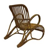 Vintage Rattan Chair Dirk Van Sliedregt Rohe Noordwolde 1960