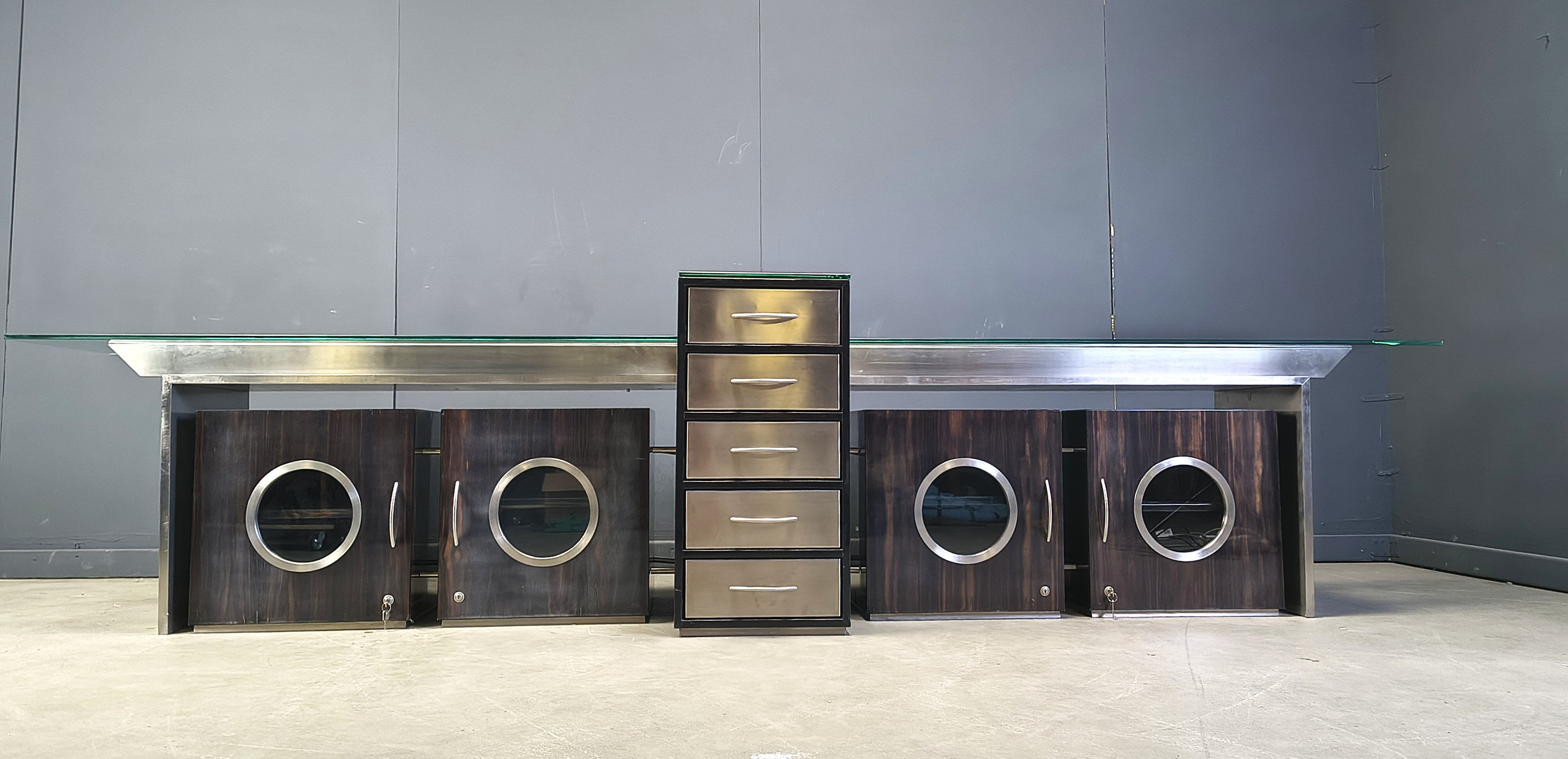 Postmodern custom made credenza, Belgium, 1970s