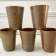 Lot de 5 verres en grès Digoin Sarreguemines années 70