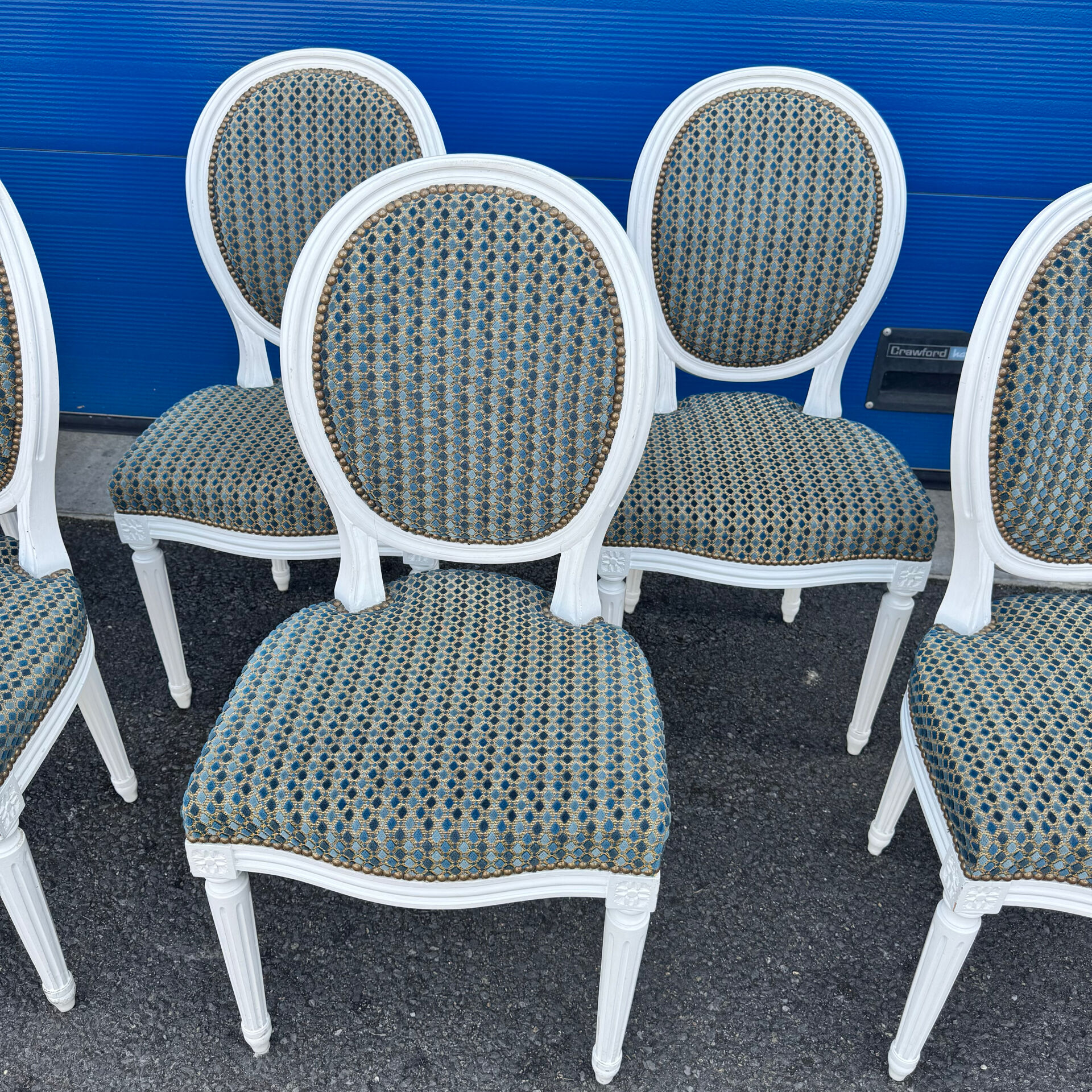 Set of 6 Louis XVI style Medallion chairs
