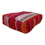 Handmade Berber pouf in wool 60 X 60 X 20 CM