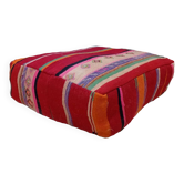 Handmade Berber pouf in wool 60 X 60 X 20 CM