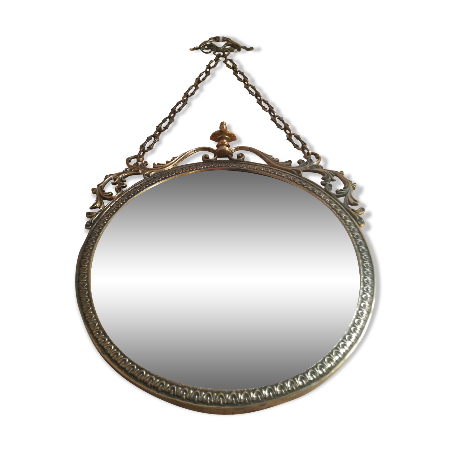 Louis XVI Round Mirror 35x73cm