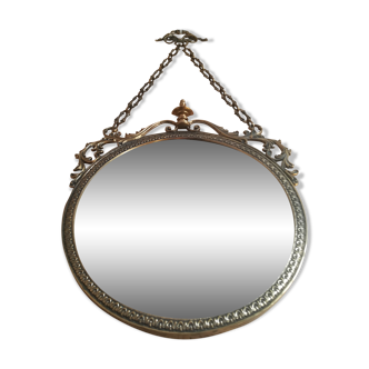 Louis XVI Round Mirror 35x73cm