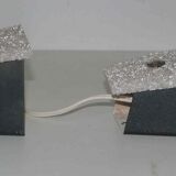 Pair of vintage perspex wall lamps