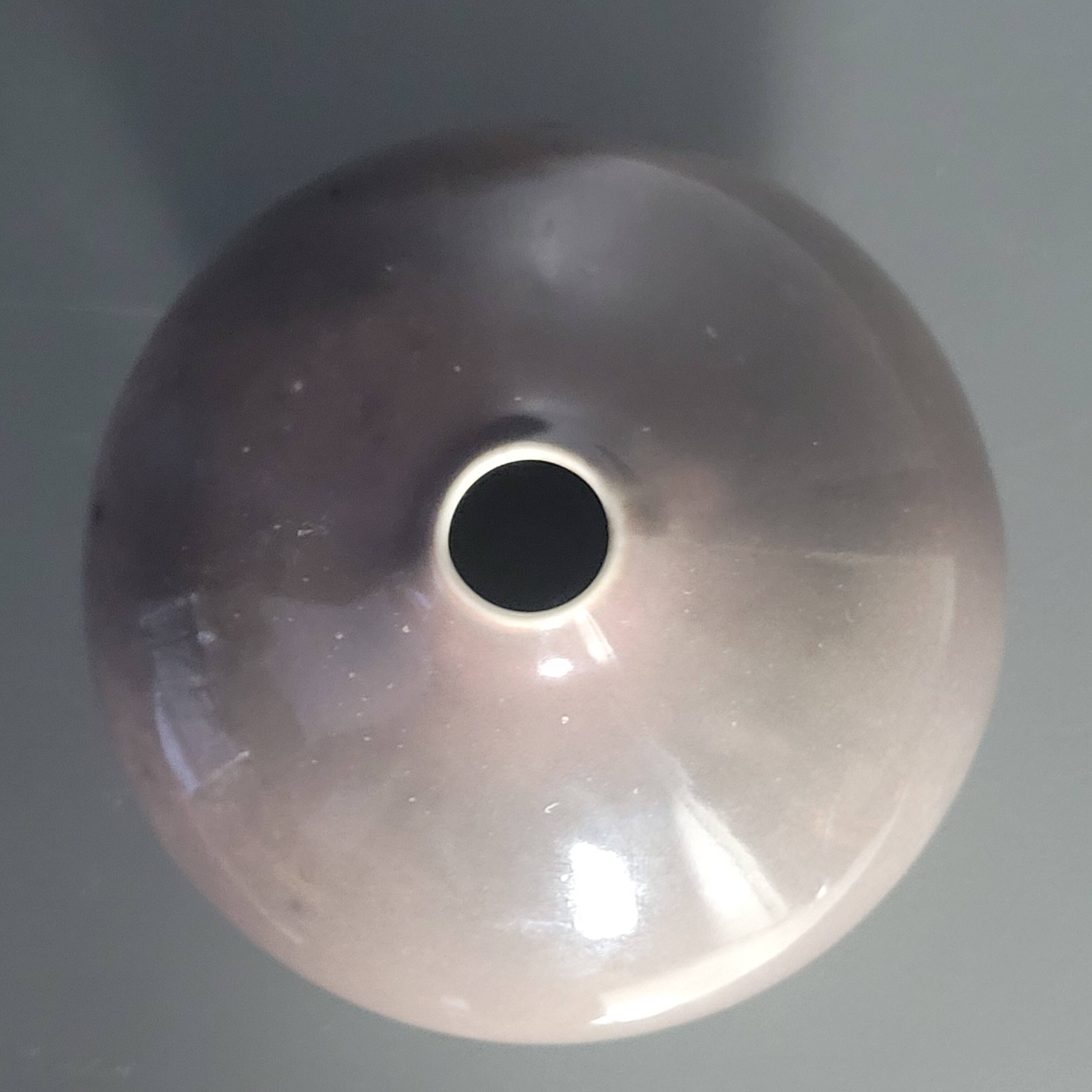 Fance Franck brown enameled ceramic ball vase