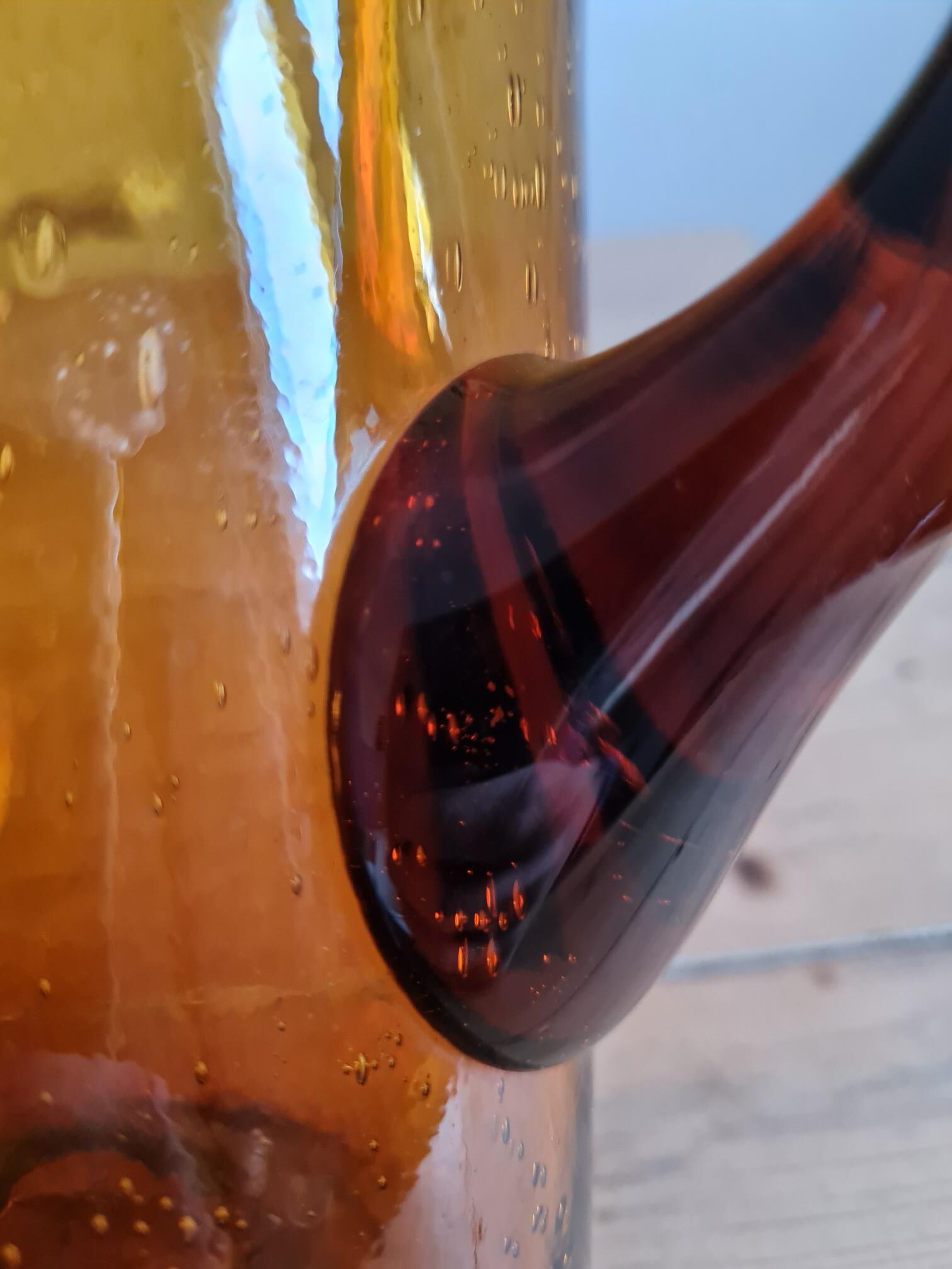 Amber glass decanter from Biot