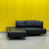 Black Leather De Sede DS-165 Sofa