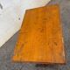 Varnished bistro table, cast iron legs