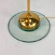 Dutch design brass and glass counter balance floorlamp by herda, 1970s