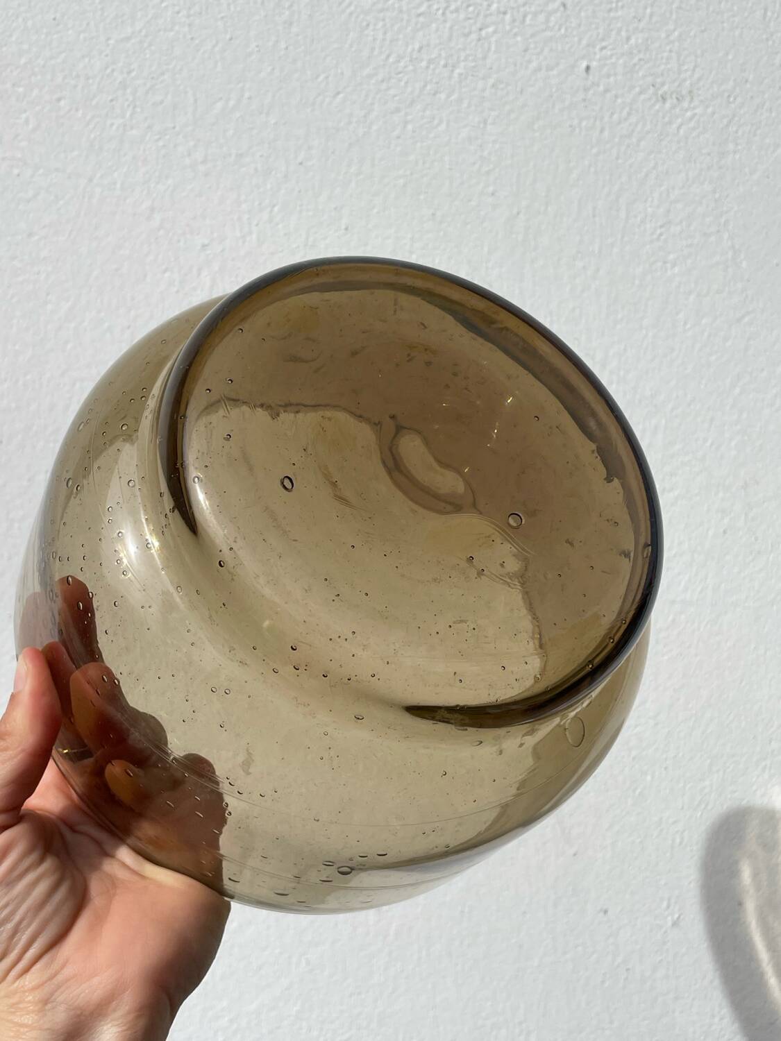 Saladier en verre soufflé style Biot