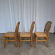 Set of 3 Vintage Wooden Dining Chairs with Cane Seat - Mid-Century Yugoslav