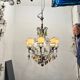Large Crystal Multicolored Chandelier 1950’s
