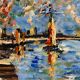 Old painting, Marine, signed XX century