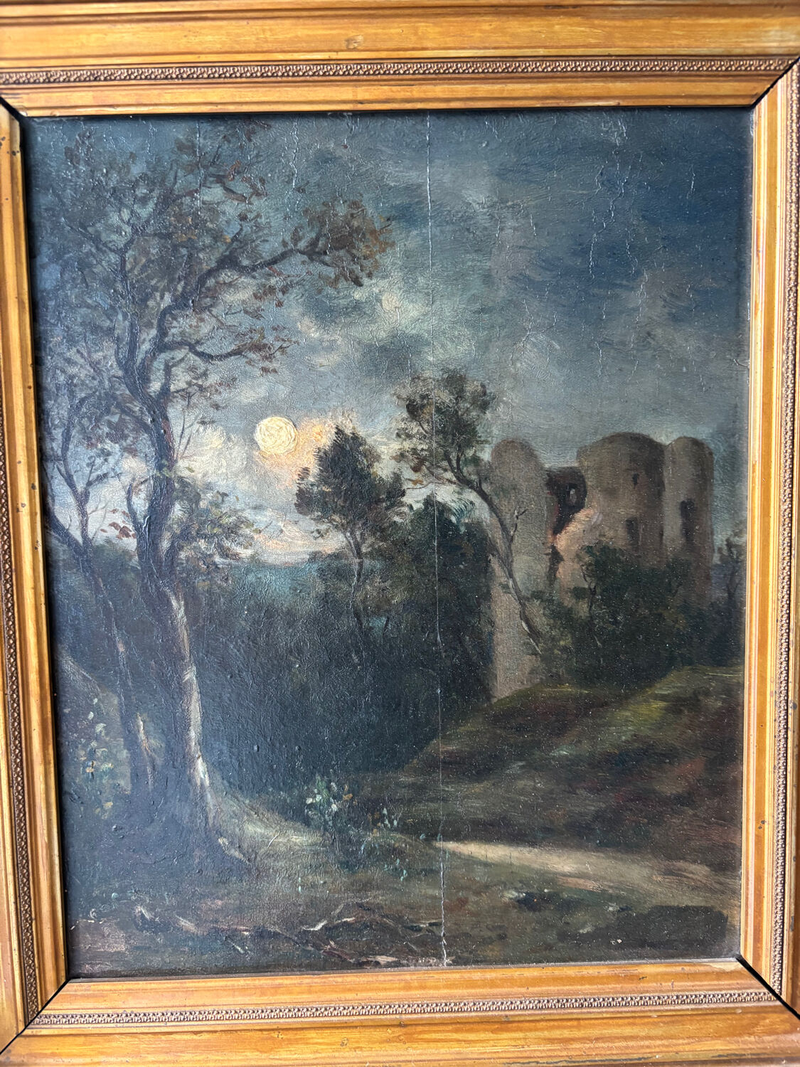 Moonlit landscape, 19th century