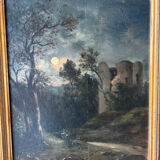 Moonlit landscape, 19th century