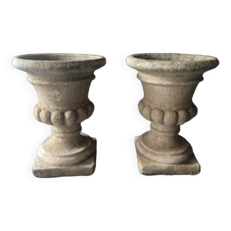 Antique vases & reconstituted white stone
