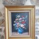 Tableau ancien bouquet de fleurs