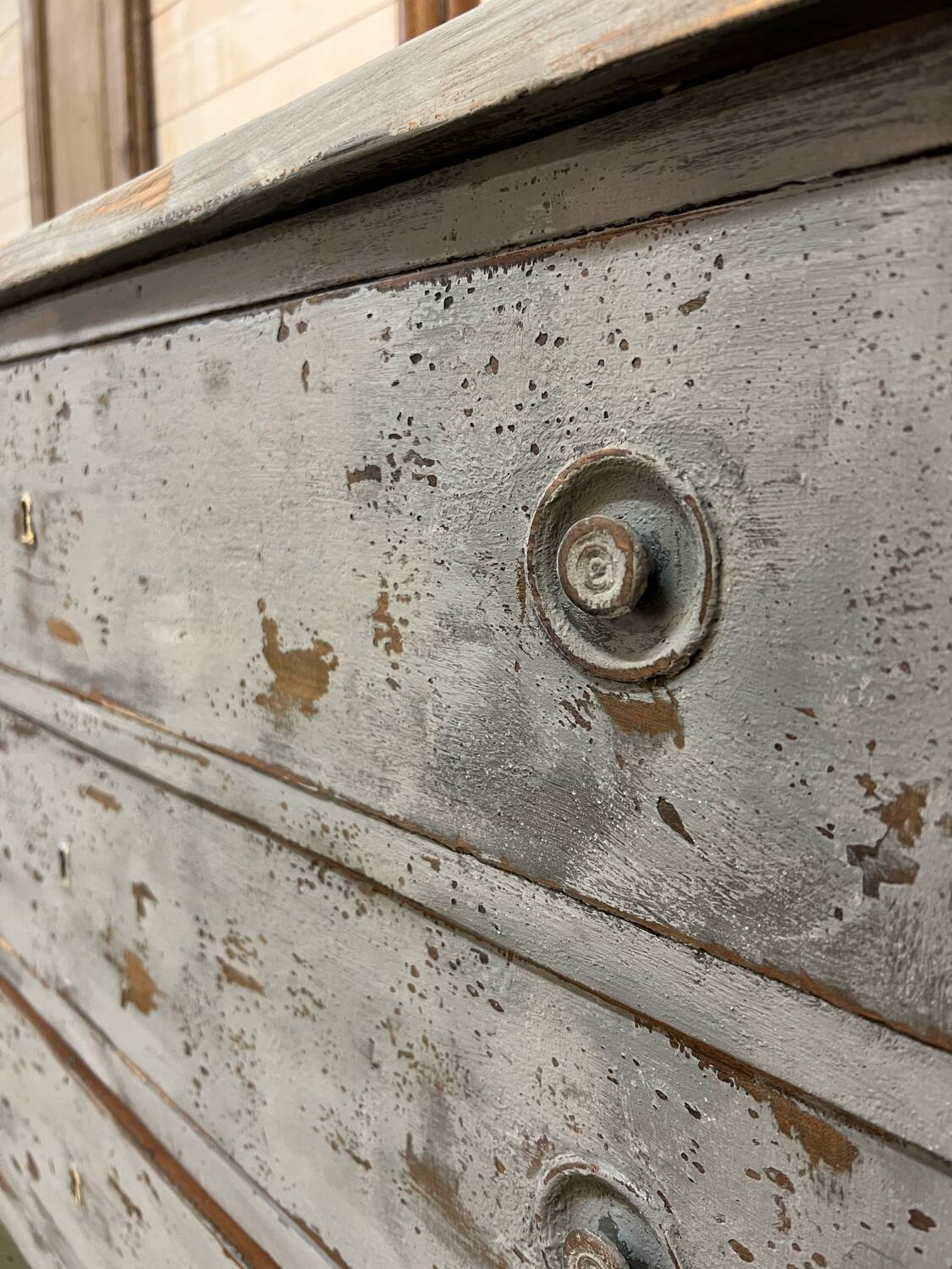 Directoire patinated chest of drawers