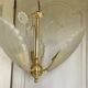 Frosted shell and gilded metal chandelier