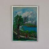 Original Mid Century Swedish Oil on Panel – “London” by Sven Jonsson