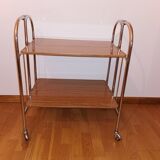 Vintage rolling and folding service in chrome-plated metal